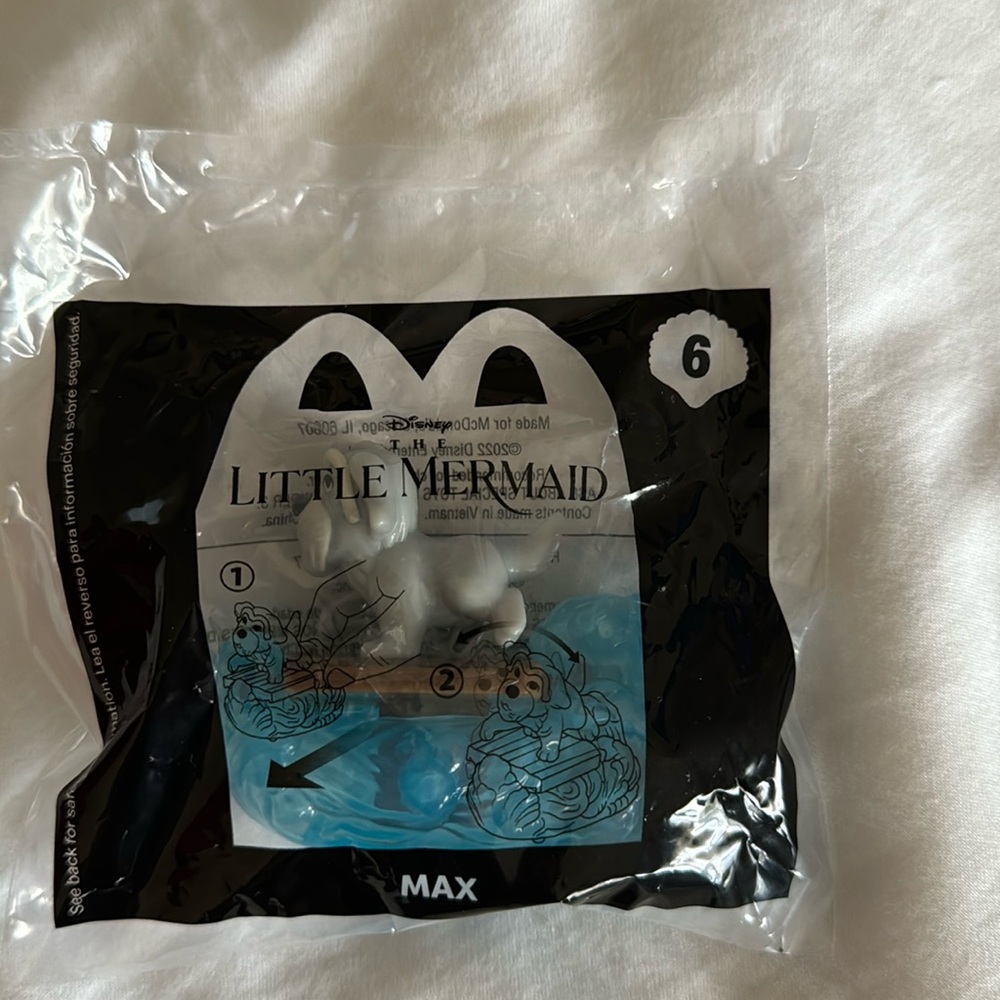 2022 Happy Meal Disney The Little Mermaid toy Max #6 NEW SEALED